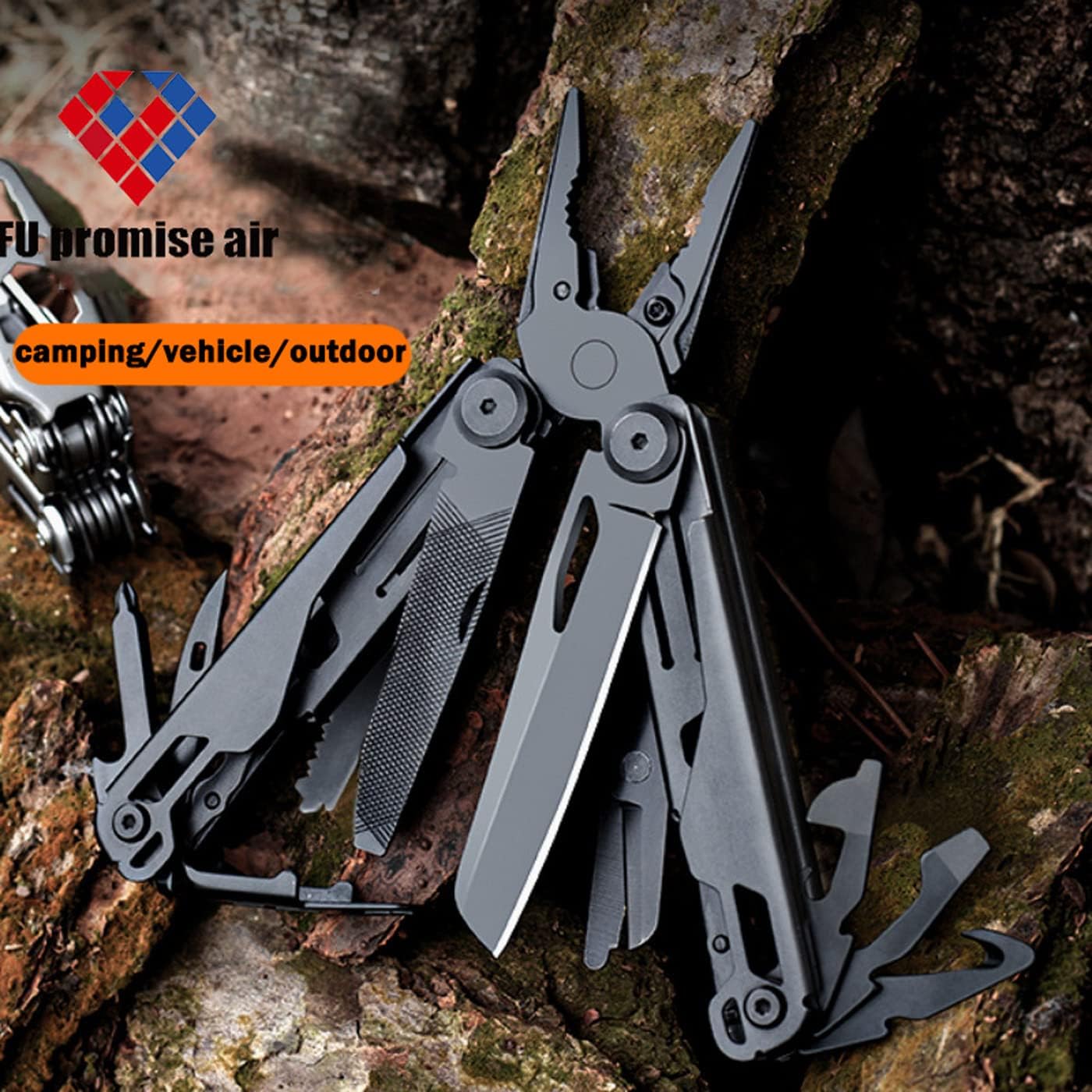 Multi-Purpose Pocket Knife Pliers Kit, Durable Stainless Steel hexagon socket screw for Survival, Camping, Hunting