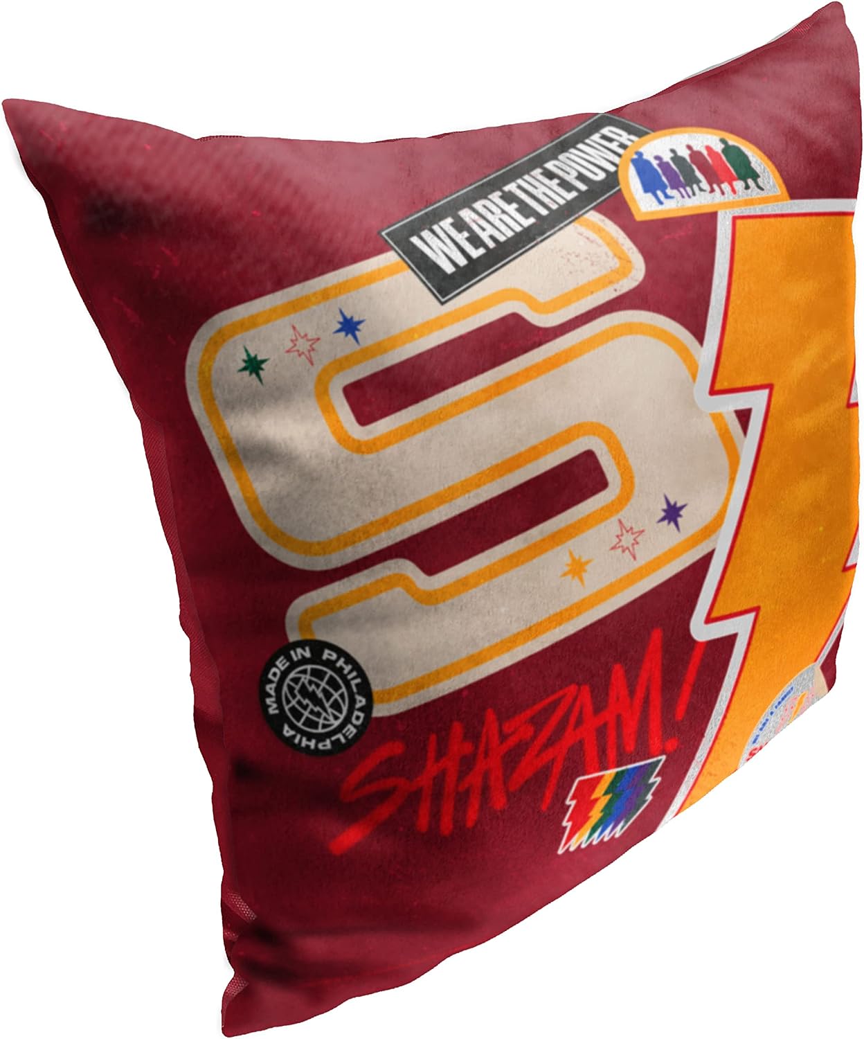 NORTHWEST DC - Shazam Pillow, 18" x 18", Shazam Stickers
