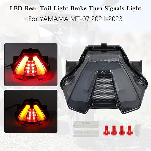 Vista 3 de Areyourshop Luz trasera LED intermitentes de freno para Yamaha MT-07 MT07 2021-2023