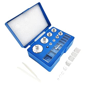 17 Pcs Calibration Weights Set, 10mg-100g Grams Weights Calibration, Precision Stainless Steel Calibration Weight Kit, Scale Calibration Weight Kit for Digital Balance Scale, Jewellery Scale | Precision Stainless Steel Calibration Weight Kit, Scale Calibration Weight Kit for Digital Balance Scale, Jewellery Scale
