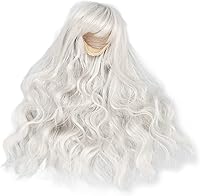 Vista 1 de GLOGLOW Peluca de muñeca de 1/6, suave al tacto, peluca articulada con calor recortable con flequillo para disfraz de muñeca, accesorios