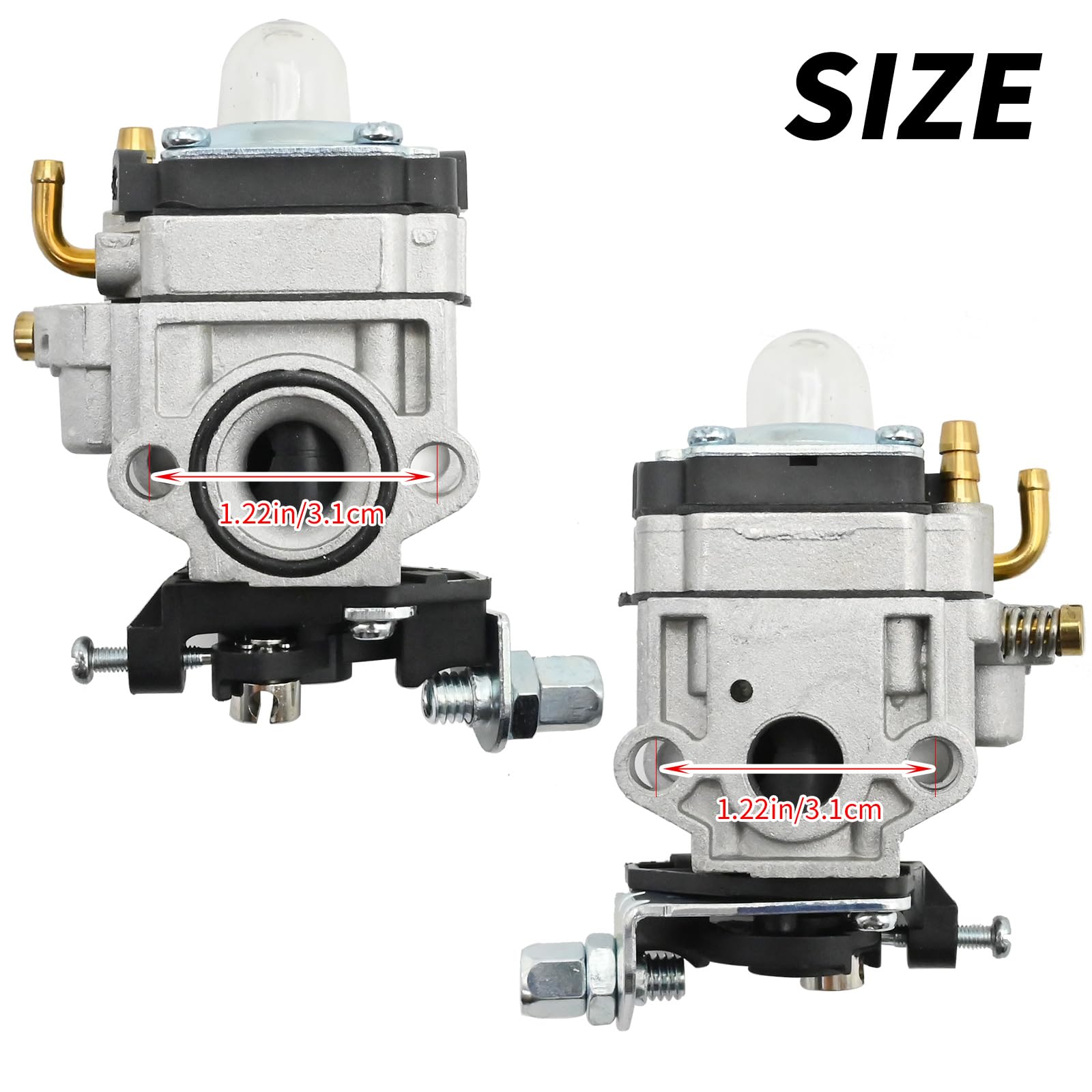 JUUDDENPARTS Carburetor Carb Kit with Strimmer Fuel Pipe Primer Bulb for 22cc 26cc 33cc 34cc 36cc Chainsaw Hedge Trimmer Brushcutter Engine - Image 2