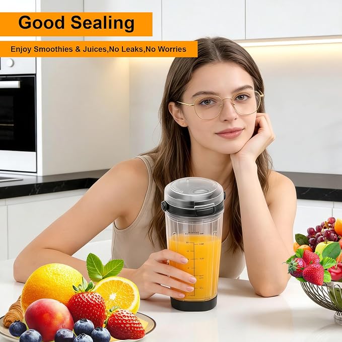 Tapa con Asa Compatible con Ninja Blast BC100 y BC151 18 Oz miniatura 2