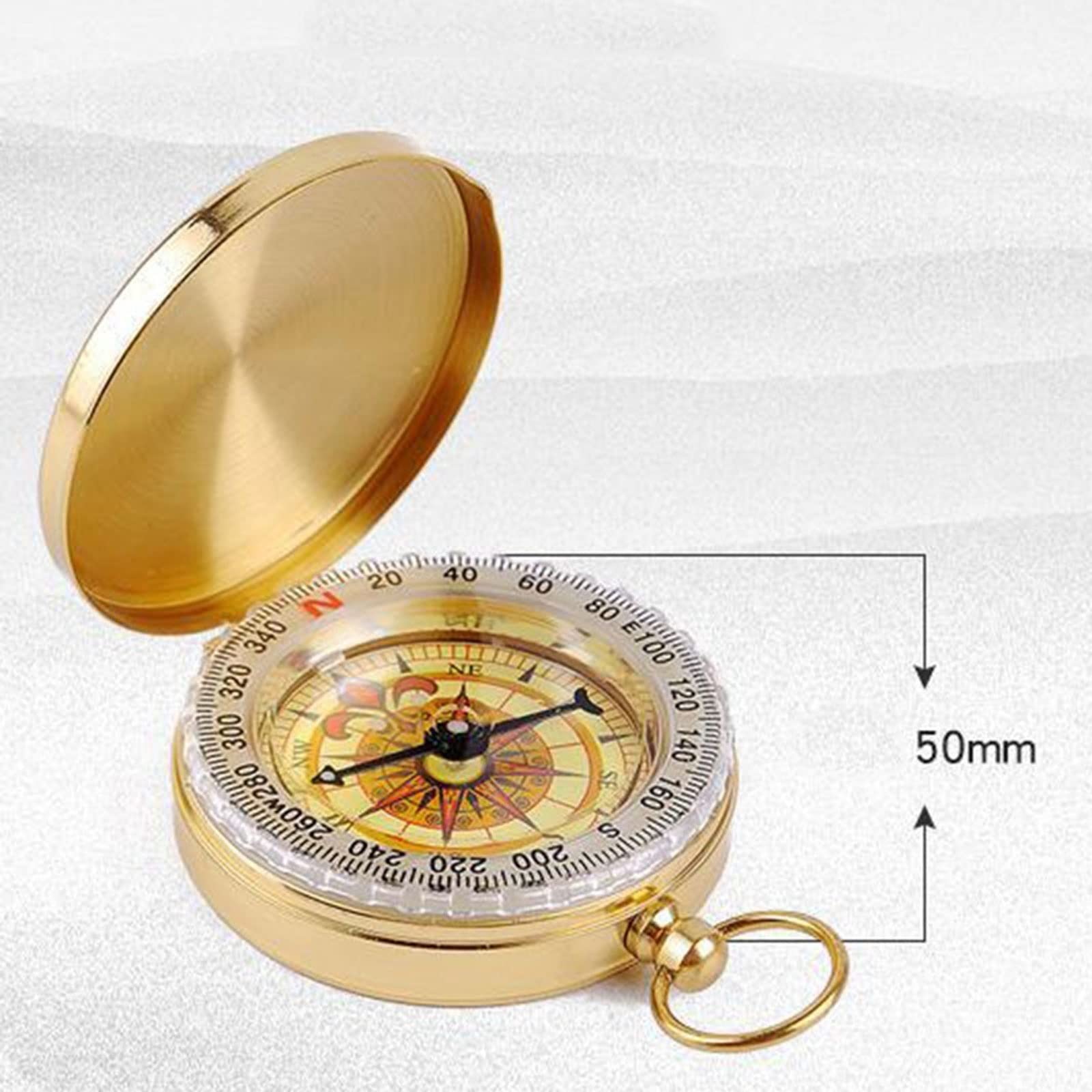 JINGYAN Kompasy Metal Flip Copper Compass Luminous High-Grade Pocket Watch