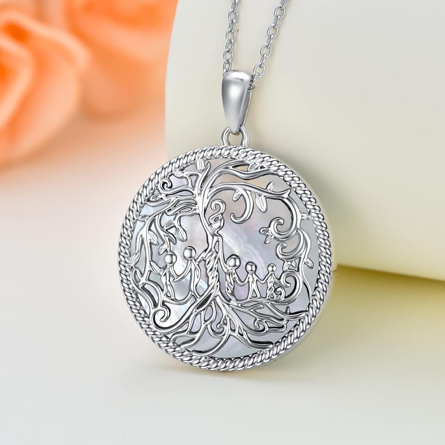 TOUPOP Gifts for Mom Tree of Life Mother Necklace 925 Sterling Silver Mother and Daughter/Son Jewelry Birthday Mothers Day Gifts for Women Mom Wife - Image 5