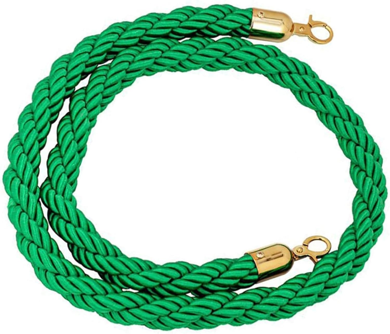 1/1.5/2/2.5/3meter Barrier Ropes for Crowd Control,Stanchion Hemp Rope Barriers Queue Line Rope for Stanchion Posts Queue Pole (Green 1.5meter)