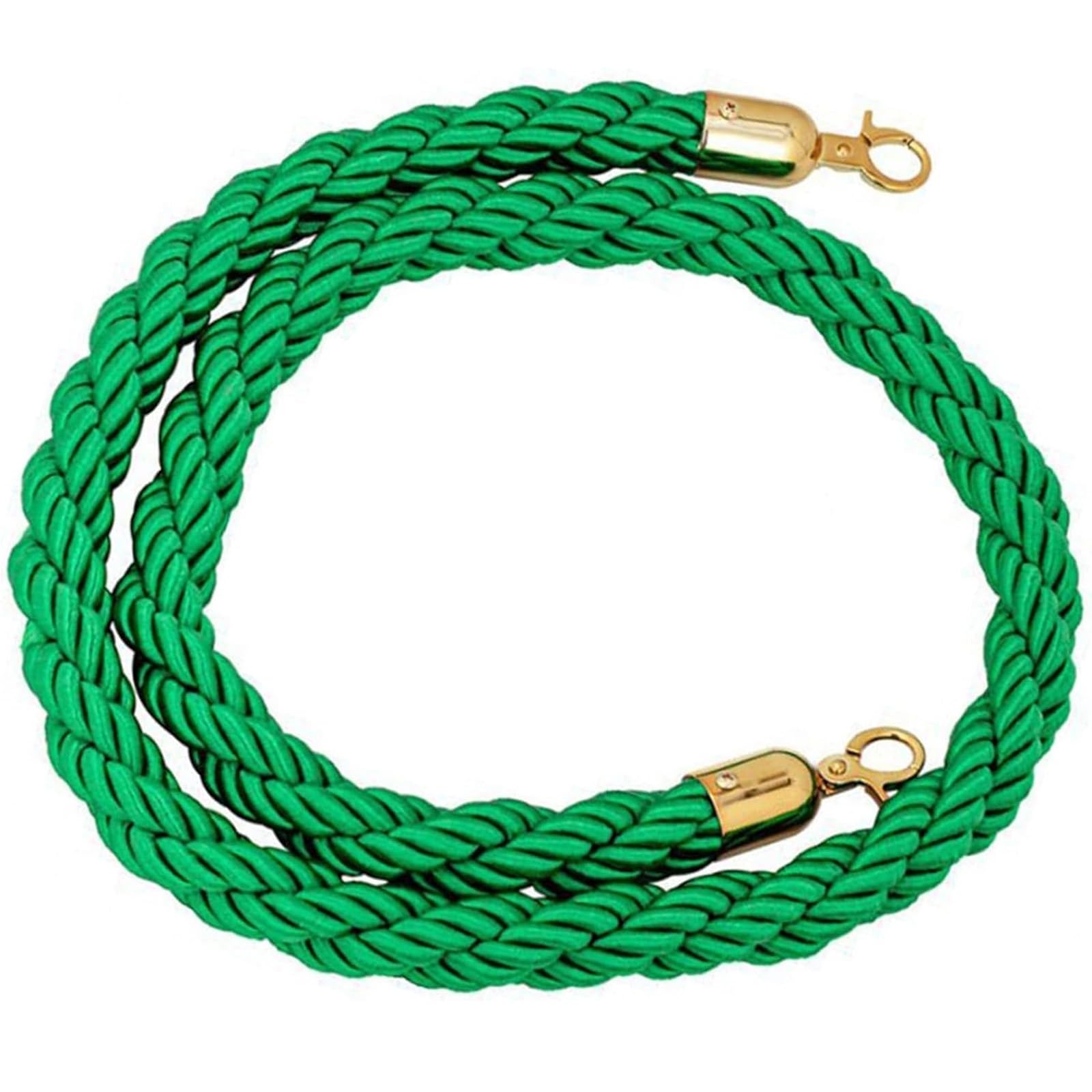 GDMDPTE 3m Green Braided Hemp Crowd Control Rope Stanchions Queue Line Barrier Cords for Event Signage and Strong Safety Ropes for Crowd Management