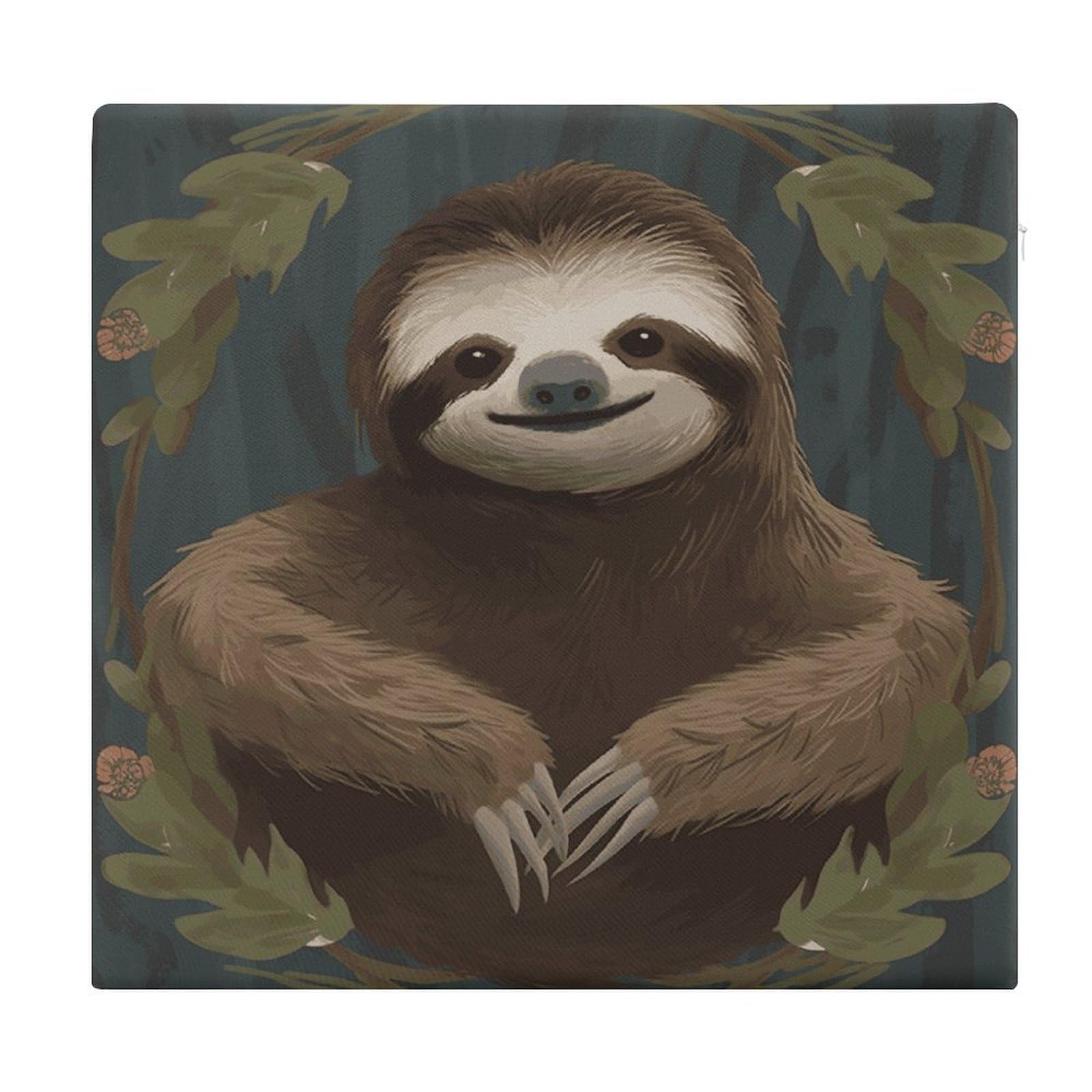 LDGSUPH - Sloth Seat Cushions for Office Chair Square Cushions Soft Floor Cushions Comfortable Memory Foam Cushion Cushions for Home Travel Car
