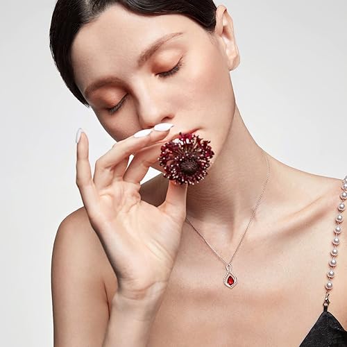 Miniatura 5 de AENEAS Collar con dije de piedra natal infinito para mujer, regalo de joyería para cumpleaños, aniversario, Navidad