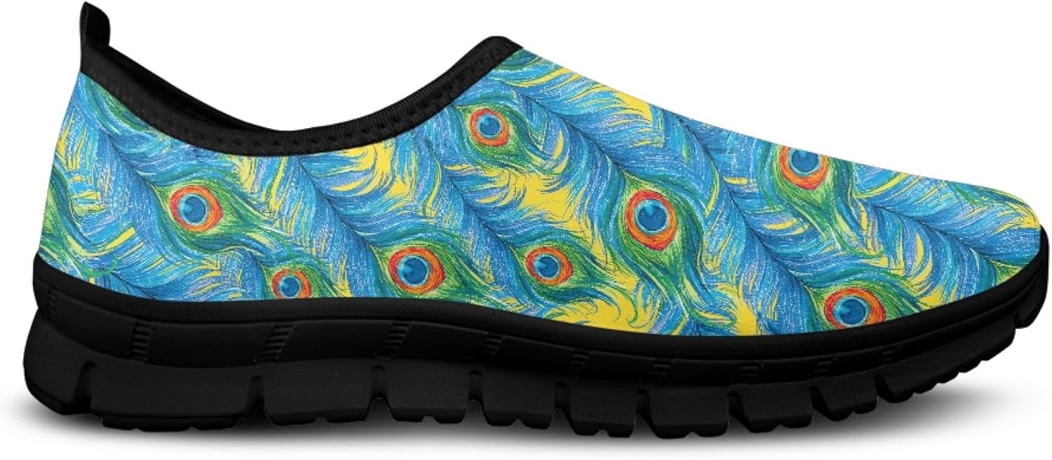 Pinupub Low Top Shoes for Women Breathable Mesh Casual Sneakers Stylish Slip On Walking Shoes Comfy Work Flats