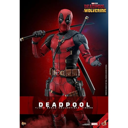 Hot Toys Marvel Comics Deadpool & Wolverine Deadpool 1/6 Scale 12" Collectible Figure