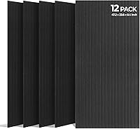 Vista 8 de Paquete de 24 paneles de espuma a prueba de sonido para pared, paneles acústicos autoadhesivos, paneles de pared insonorizados de caja de huevos