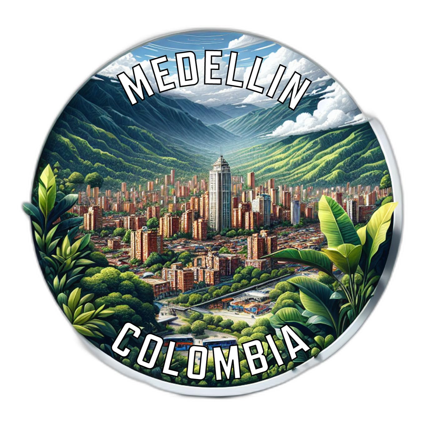 Medellin Colombia Souvenir Vinyl Decal Sticker 2-Inch