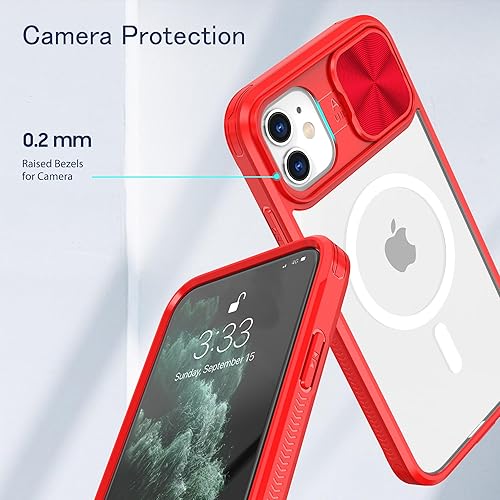 Miniatura 5 de Funda para iPhone 11 Pro Max compatible con Magsafe con cubierta de cámara deslizante, grado militar, resistente a los golpes, resistente