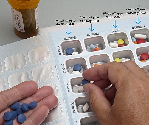 Miniatura 3 de SureMed - Tarjeta desechable de 7 días, 4 pases (4 dosis por día) con 100 tarjetas y 100 ampollas