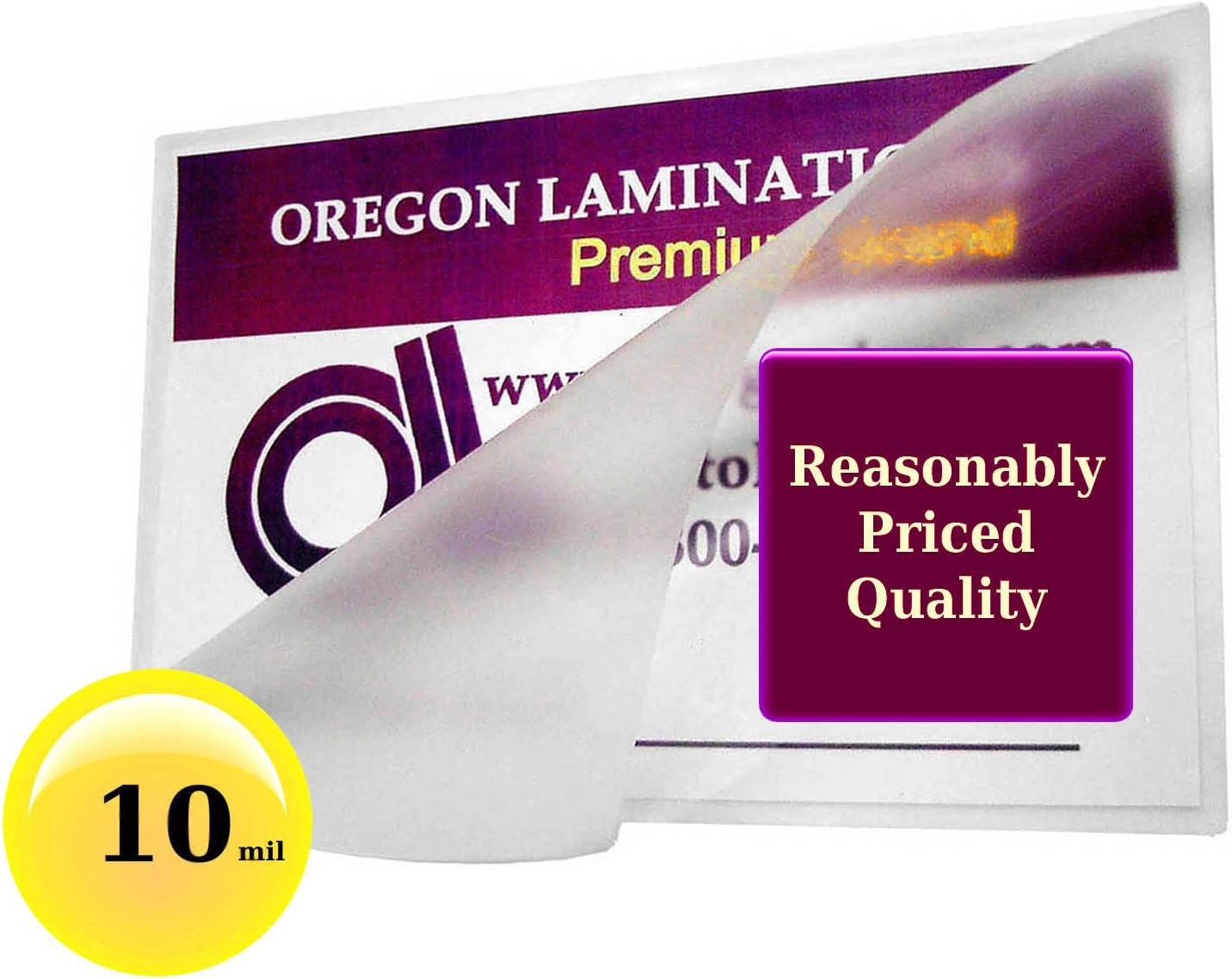 500-count Thermal Laminating Pouches 3 x 5-in x 10 Mil 2 sides, Heat for Clear Gloss finish thru 2.75 x 4.75-inch cards, Small Index Card size Round Corners, Waterproof (76mm x 127mm x 250mic 2 sides)