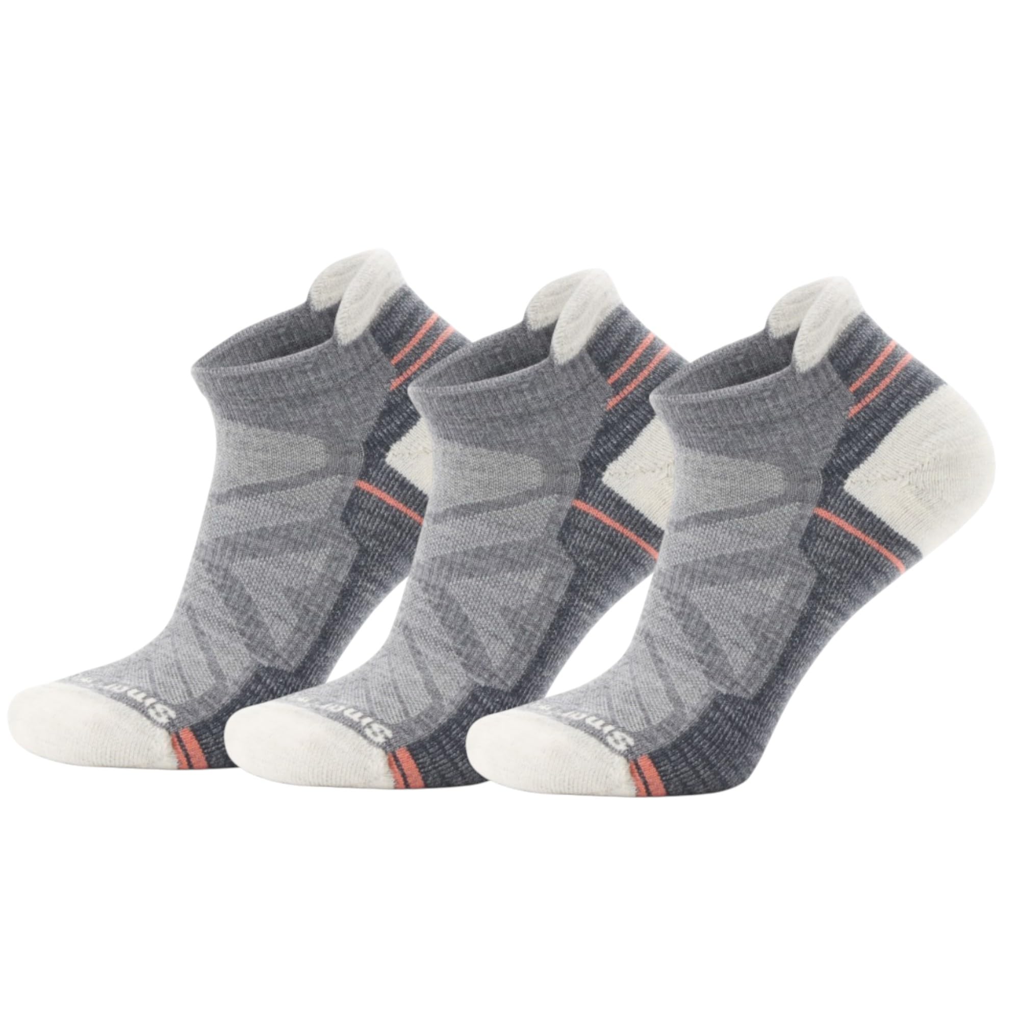 Smartwool Women's Hike Light Cushion Low Ankle Socks Large Medium Gray-3pk