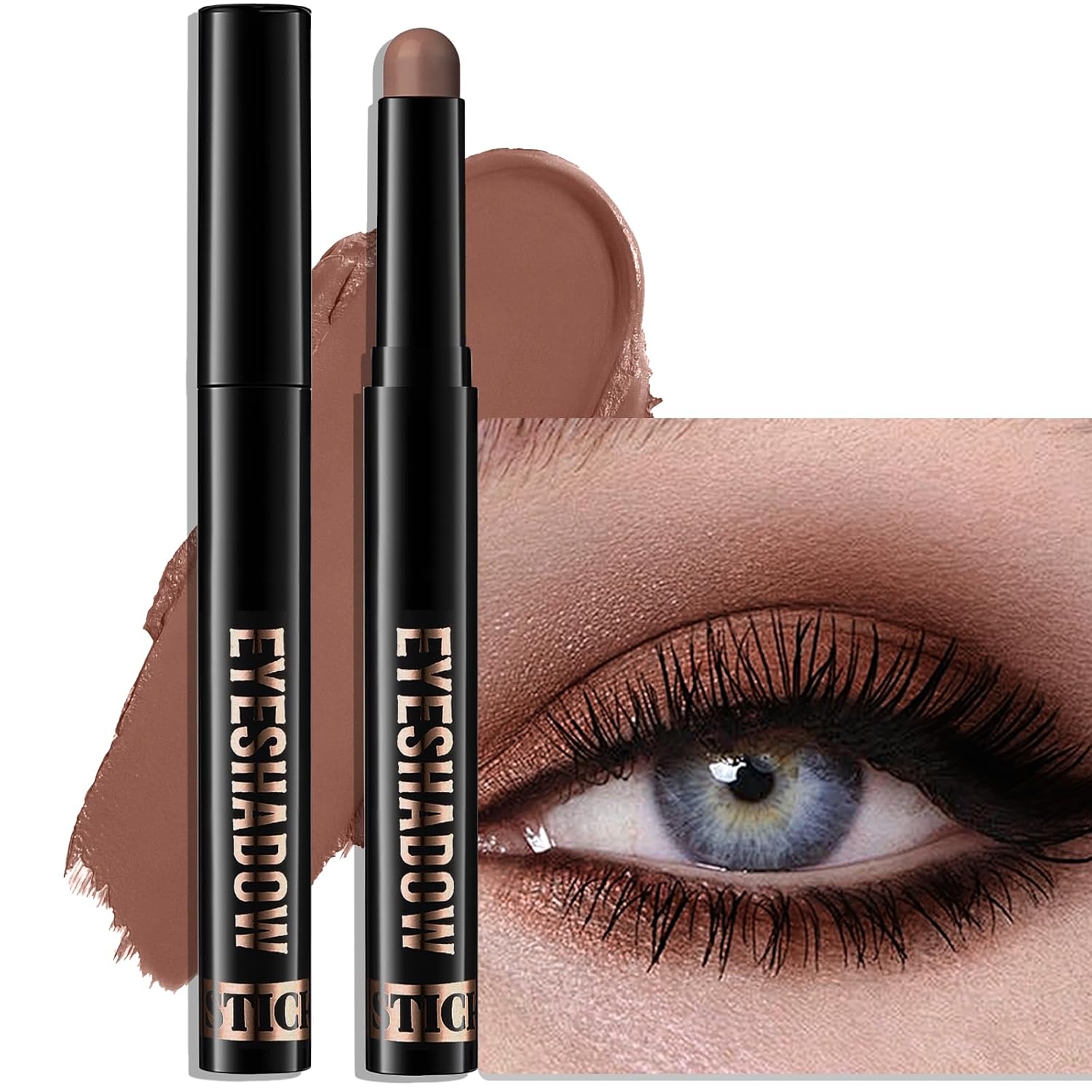 Cream Matte Eyeshadow Stick - Mocha Brown Long-Lasting Makeup