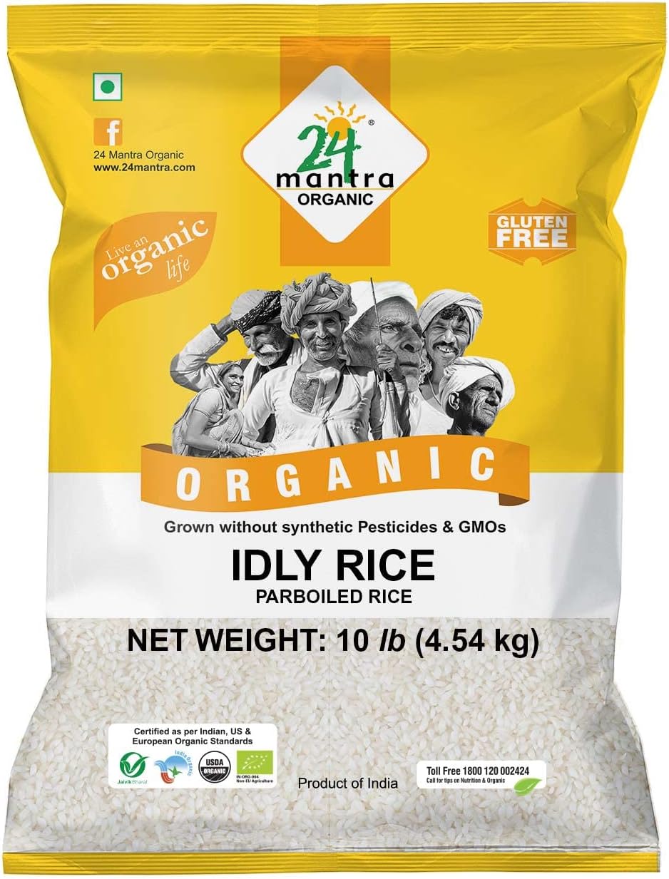 24 Mantara 24 Mantra Organic Idly Rice Parboiled - 10 Lb,, ()