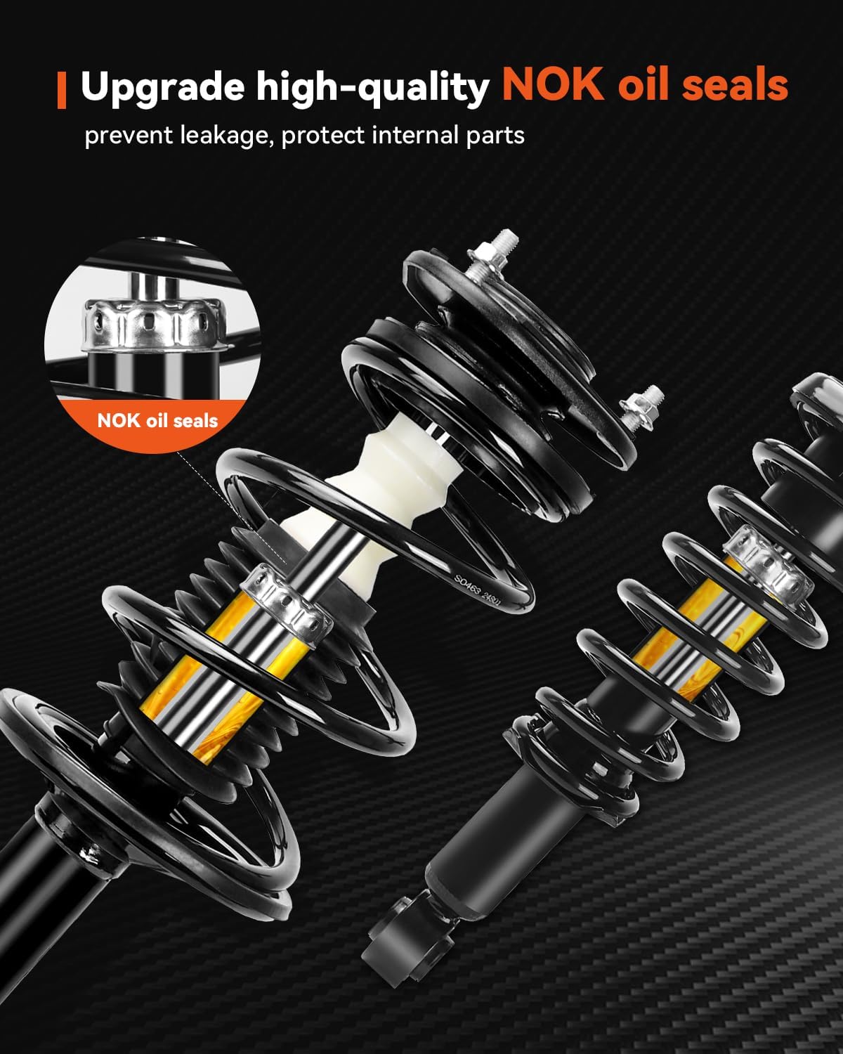 Front & Rear Strut Assembly for 2009-2013 Corolla, Shock Absorber with Coil Springs Replace 832598/572598,832597/572597,172599R 172599L, 4PCS