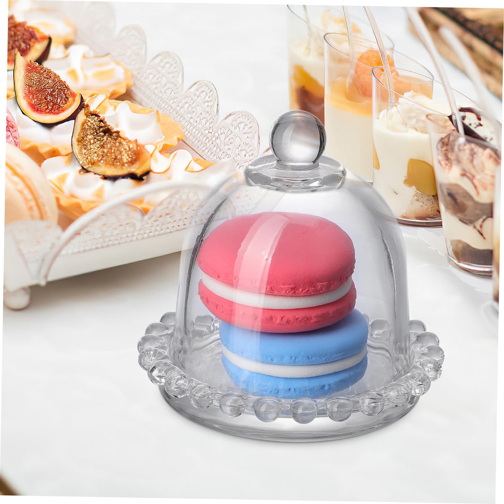 Mikikit 5 piezas de Frutas Transparente de Tapa Protectora para Pasteles y Postres para Exposición Cocina y Repostería