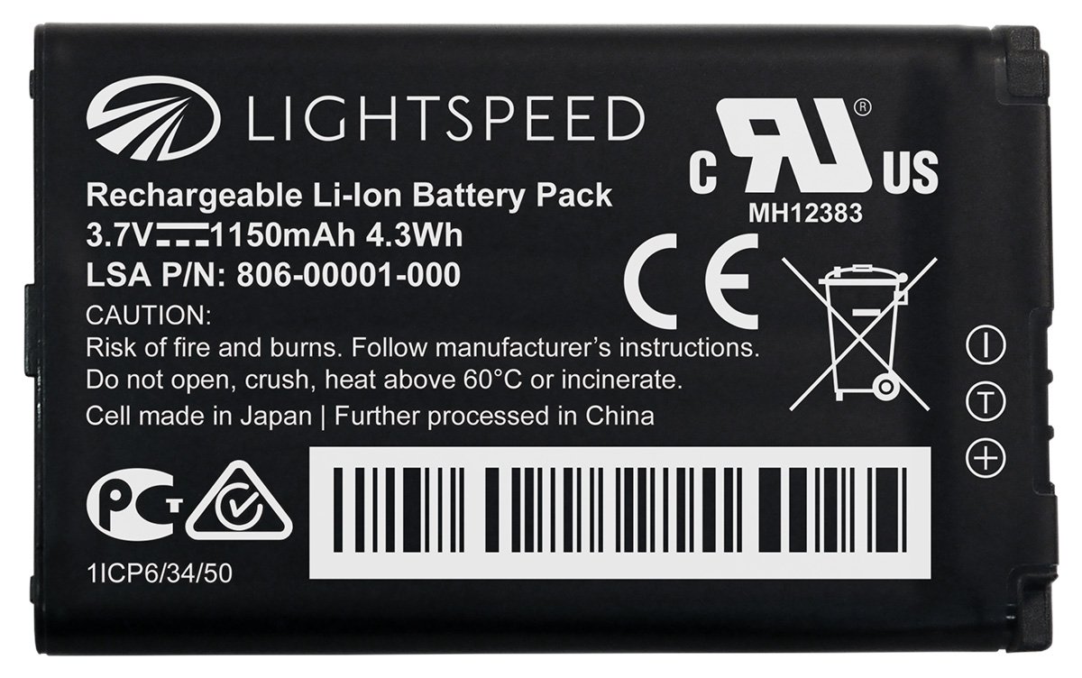 LIGHTSPEED TANGO - RECHARGEABLE BATTERY