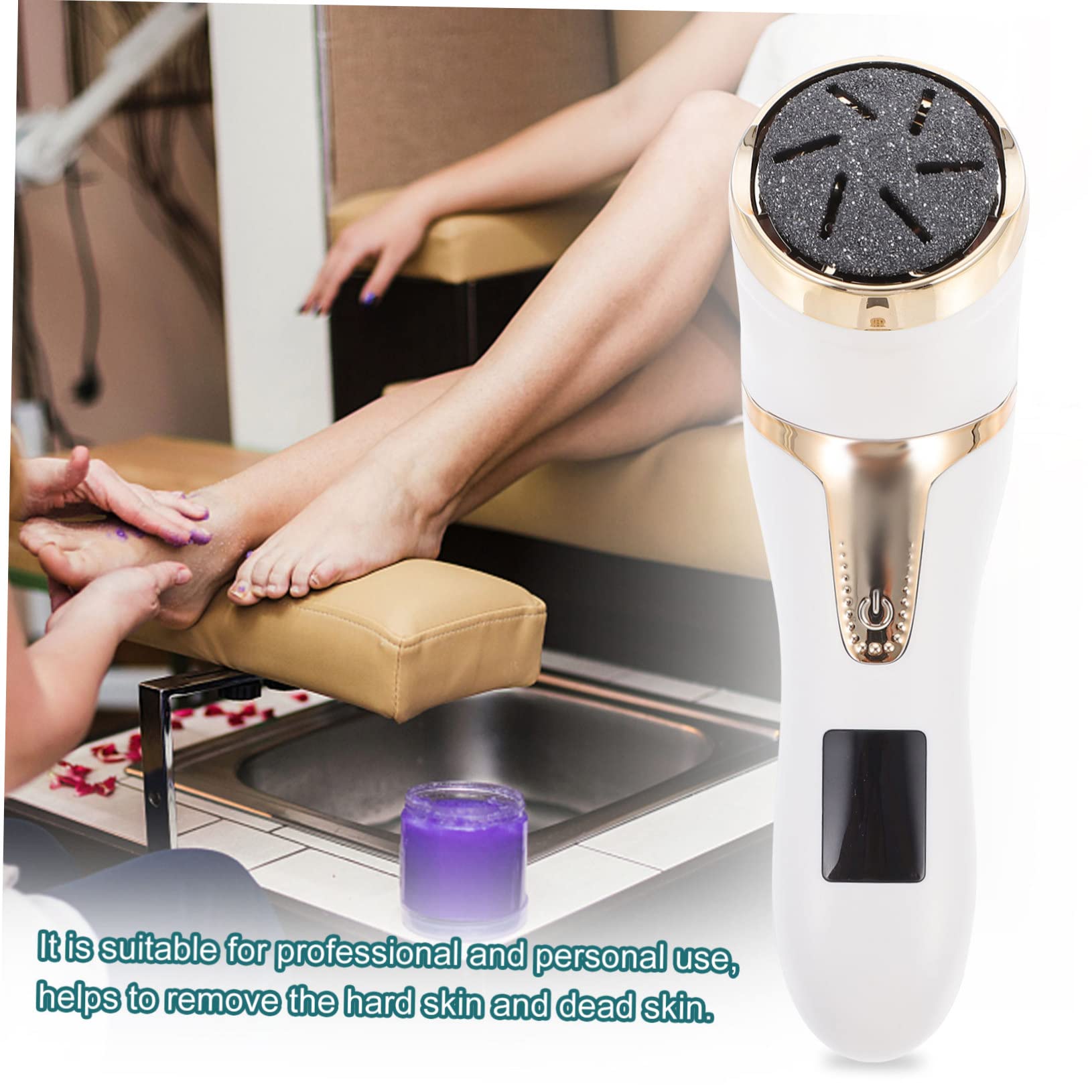 Rimuovi Calli Elettrico Portatile per Piedi, Lima Pedicure Display Lcd, 1200mah in Abs, per Casa e Viaggio, per Uomini e Donne