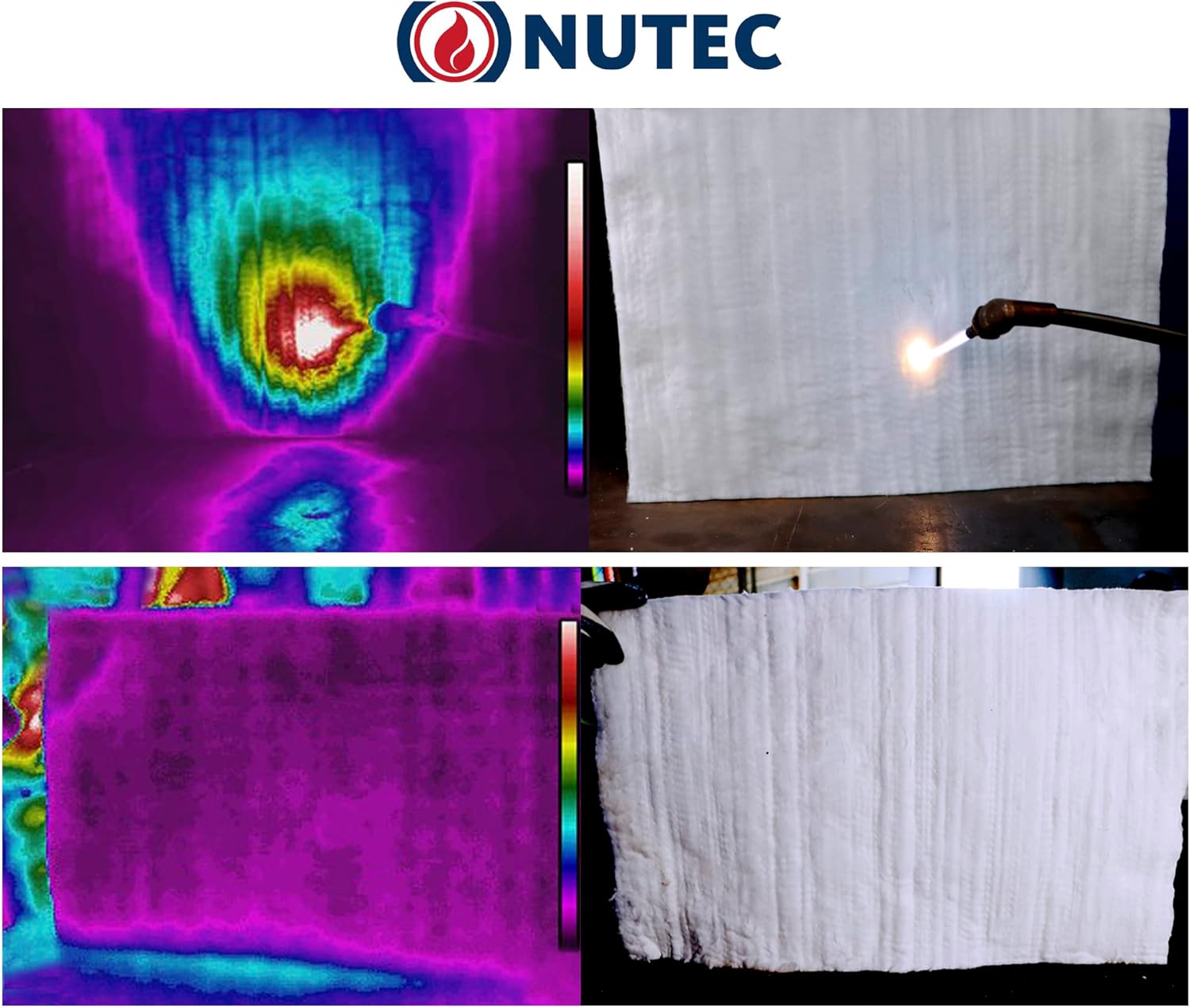 Nutec MaxWool Ceramic Fiber Insulating Blanket, 1" x 12" x 24", High Temperature 2400F, Durable, Lightweight, 8# Density : Arts, Crafts & Sewing