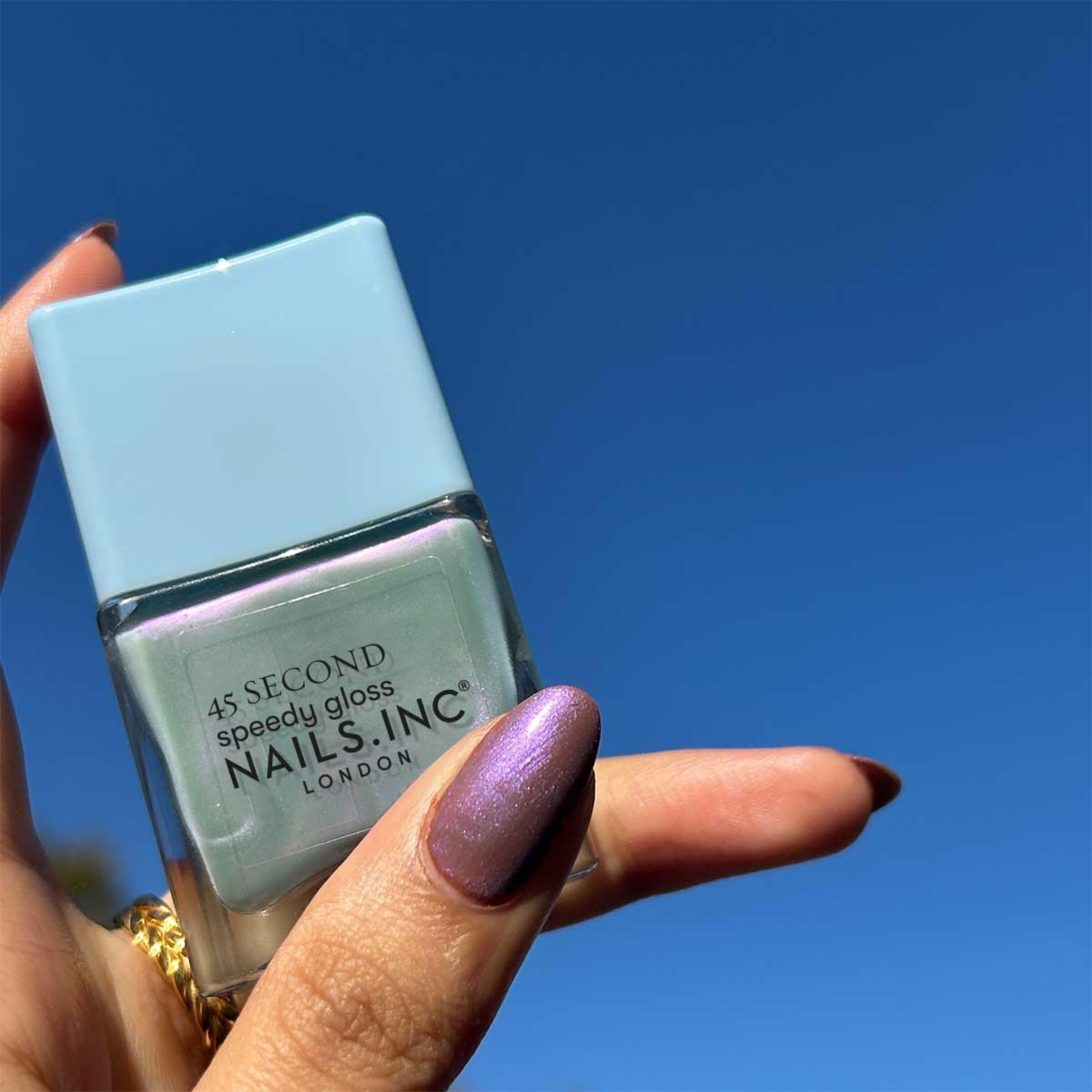 Amazon.com : Nails Inc 45 Second Speedy Gloss, Brooke, Blue