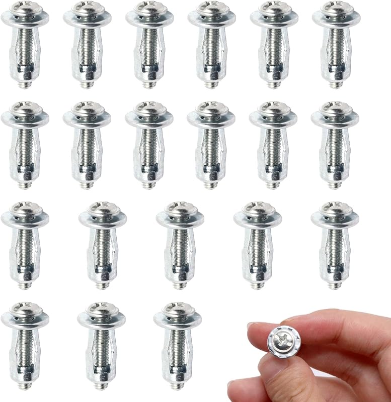 20 anclajes de pared huecos para paredes delgadas de alta resistencia, M4 x 4/5"