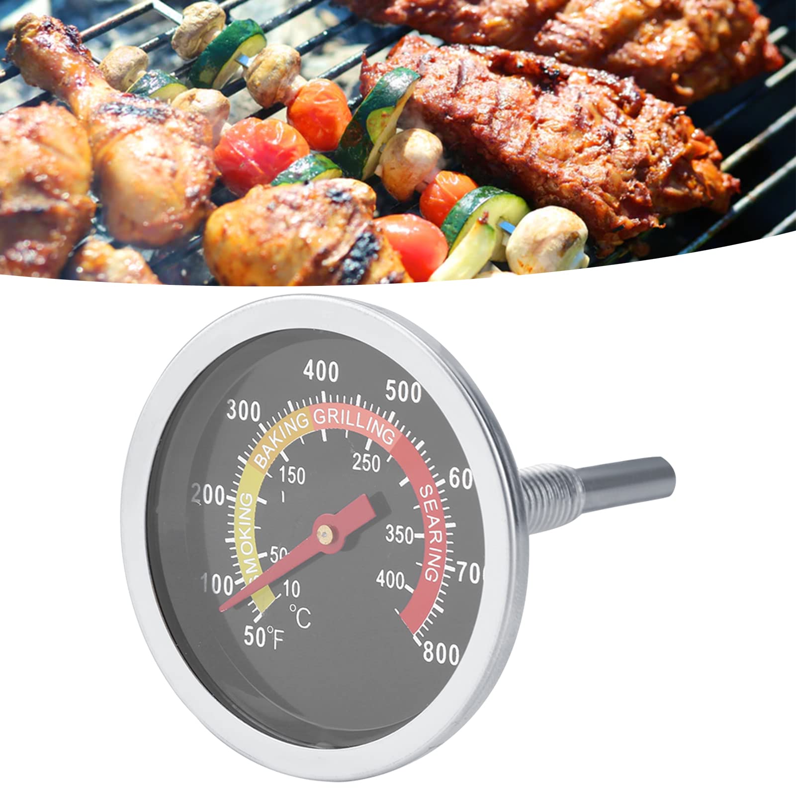 Termometr do grilla Cyfrowy termometr z natychmiastowym odczytem 50 ~ 800 ° C Okrągły okap do grillowania
