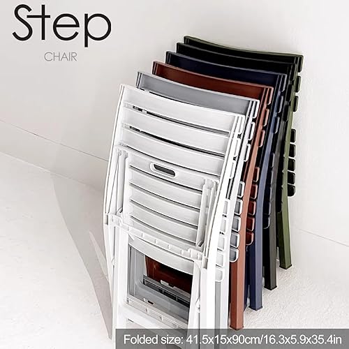 Miniatura 4 de 2 sillas plegables de plástico, sillas de salón al aire libre, sillas de comedor plegables para bodas, fiestas, balcones, reuniones familiares