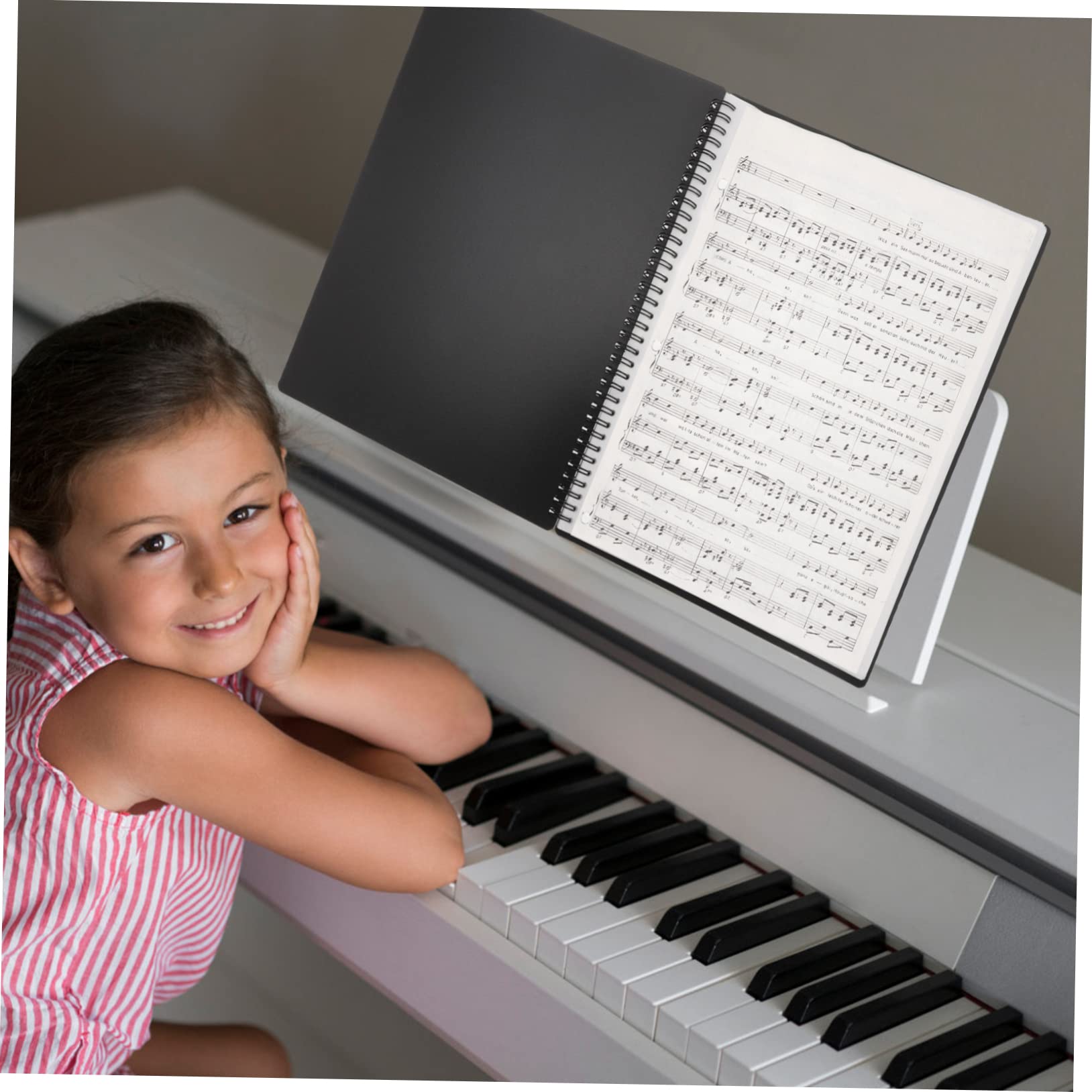 Toyvian Document File Folder A4 Inserts Plastic Folder for Music Sheets Organizer Storage Sheet for Piano Score