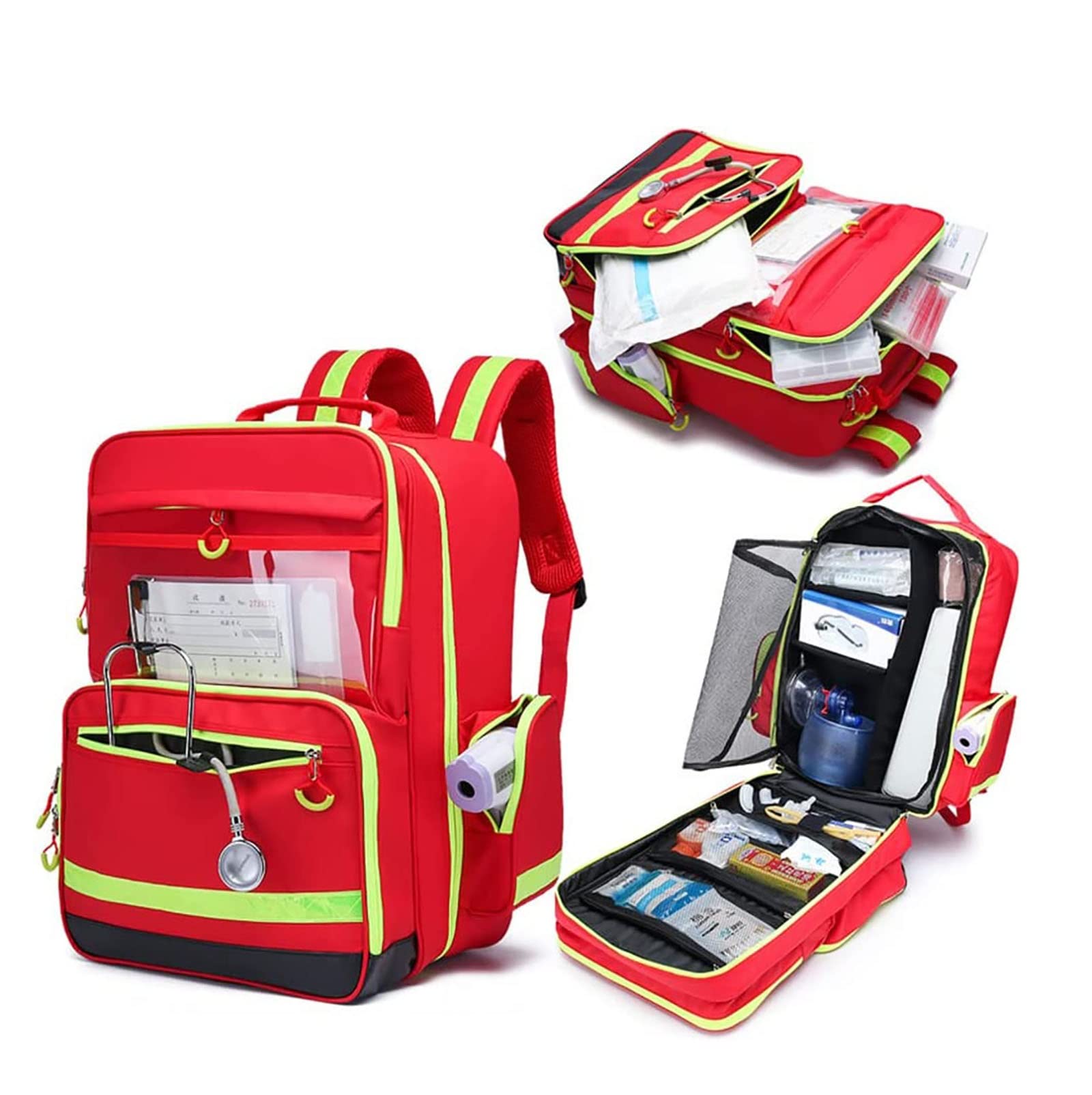 Kit di Pronto Soccorso Compatto Kit di Trauma Leggero Design Riflettente Kit Medici di Emergenza per la casa, l'auto, i Viaggi, l'escursionismo, Il Campeggio