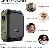 Vista 9 de Amplificador de voz inalámbrico, micrófono Bluetooth para profesor, 18 W, impermeable, portátil, amplificador de voz recargable, micrófono personal