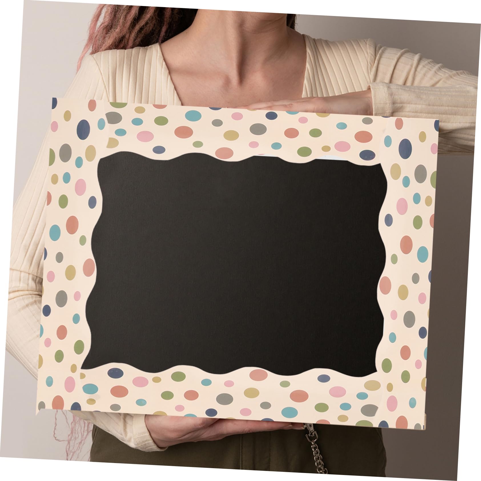 Yardenfun 5 Rollen Wasserfeste Ränder für Klassenzimmer Pinnwände aus Selbstklebendem Papier Einfache Anwendung und Stilvolles Design für Schwarze Bretter