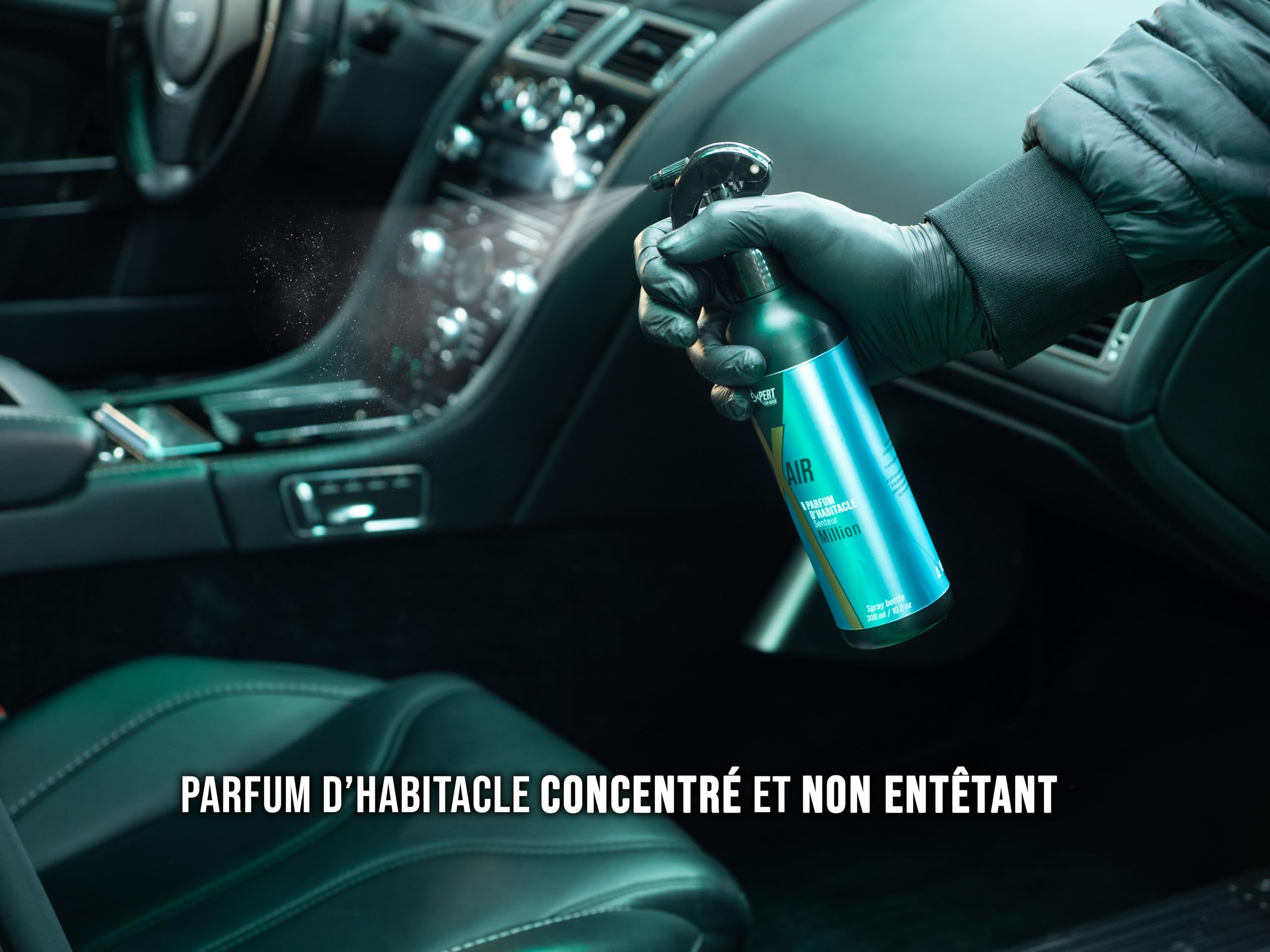 X Air - Parfum Voiture Intérieur Spray 300 ml - Senteur One Million - Désodorisant Voiture Longue Durée Non Entêtant - Élimine Odeurs Tabac & Animaux - Concentré & Économique - Fabriqué en Italie