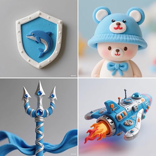 Miniatura 6 de Arcilla de espuma de secado al aire azul de LitoJoy de 1.1 libras  17.64 oz, modelado, suave, peso ligero para suministros escolares, proyectos de