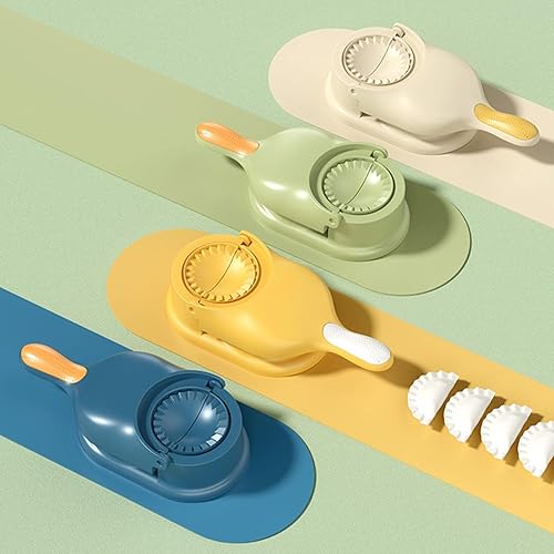 Miniatura 2 de Máquina de dumpling 2 en 1 4 piezas de molde manual para hacer dumpling artefacto manual para hornear pastelería para prensar dumpling Skin Wrapper