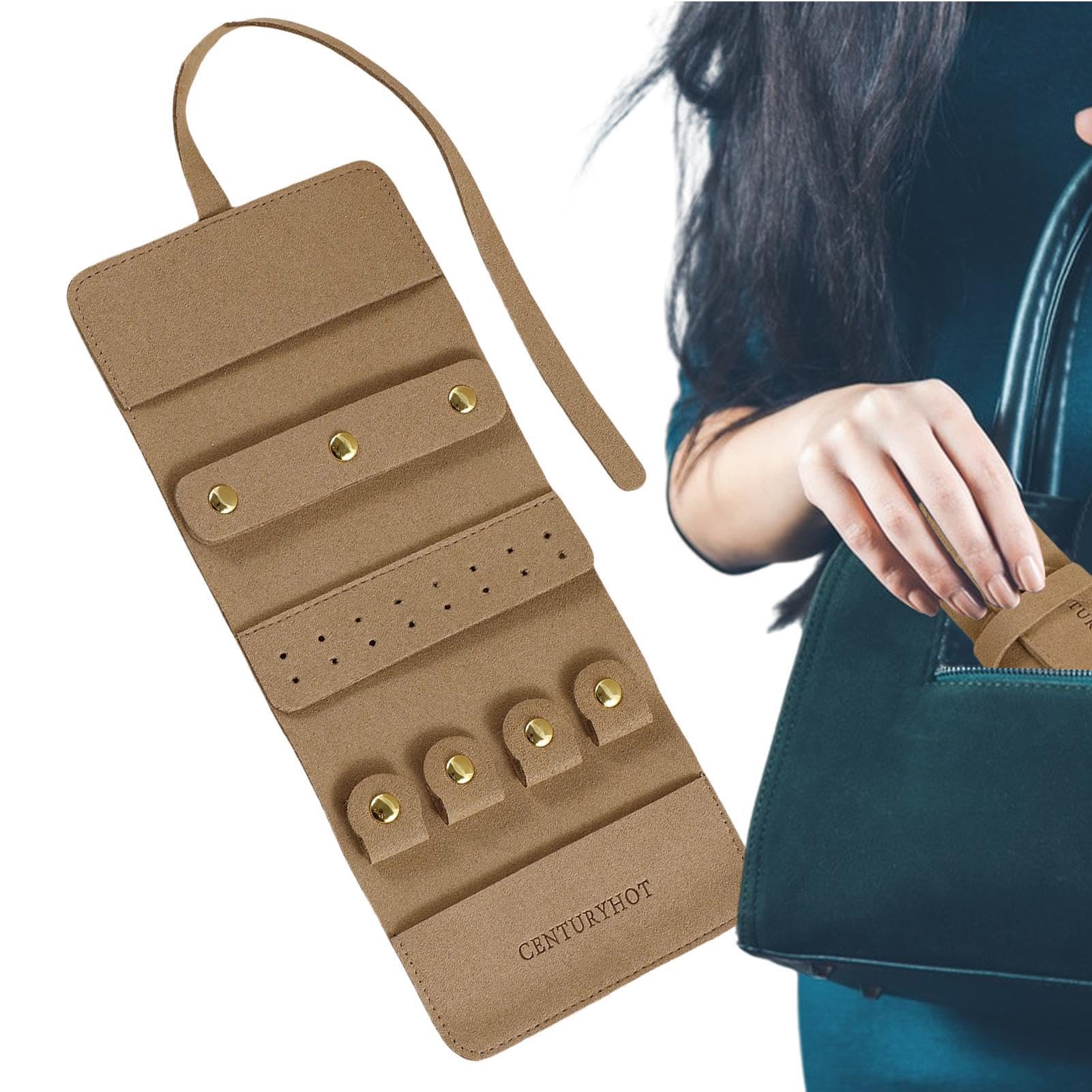 Amazon｜女性用ジュエリーロール - 大容量ジュエリーロール ポータブル 