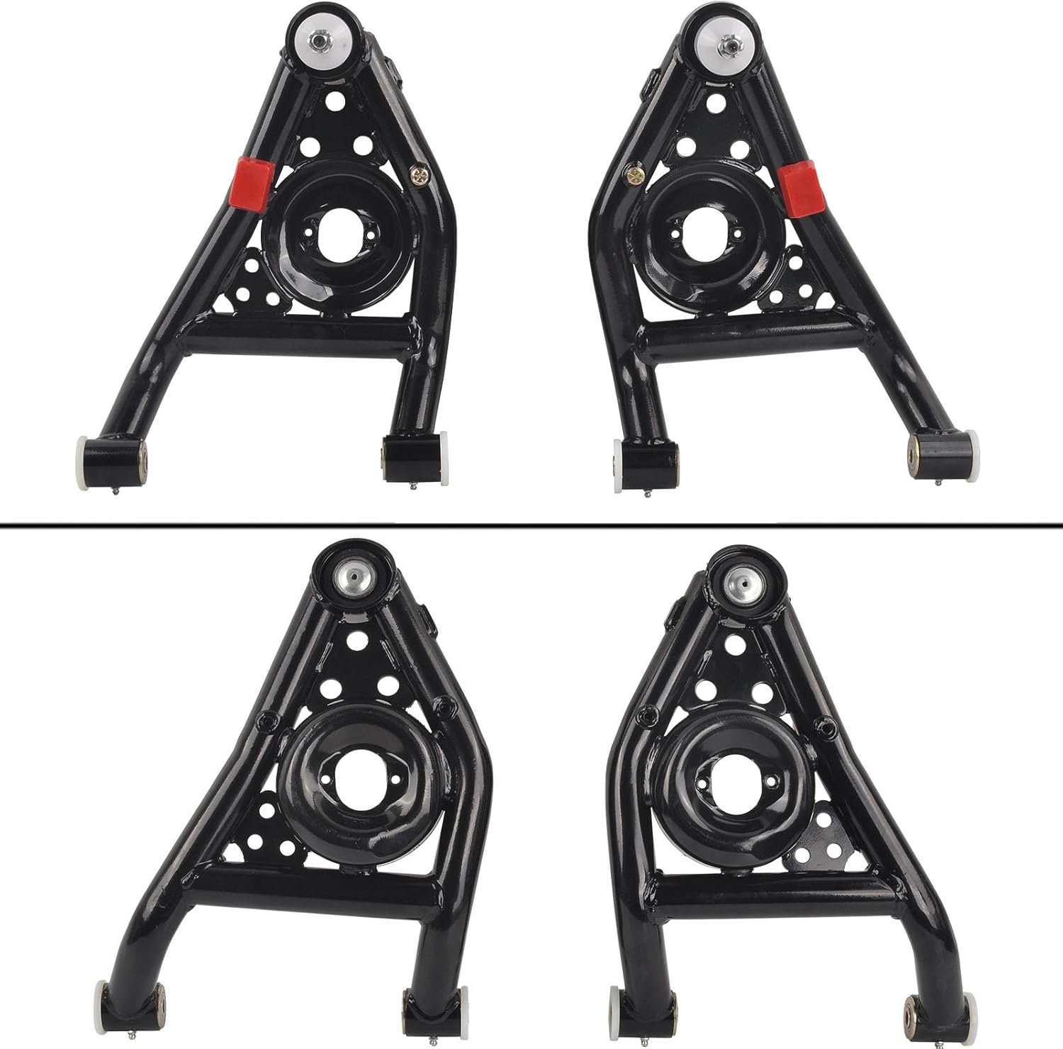 Tubular Upper and Lower Control Arms Suspension Kit Heavy Duty Compatible with Camaro Firebird 67-69 Chevy Nova 68-74 Pontiac Ventura 71-74 Apollo Omega 73-74