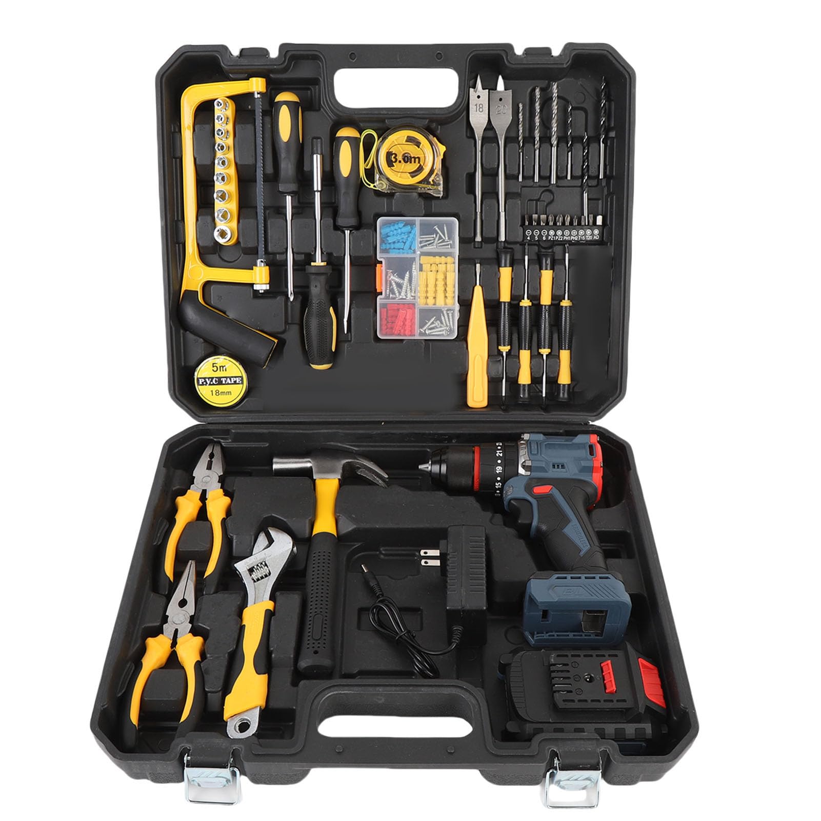Cordless Drill Power Tool Set 25 Gears Torsion Electric Screwdriver Repair Kit For Versatile Drilling And Home Maintenance