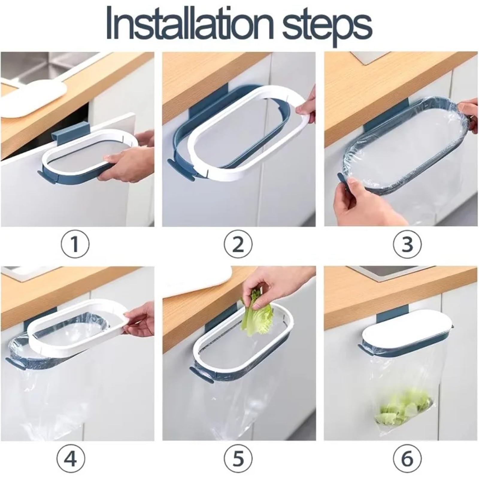 Estante for Bolsas de Basura, Soporte for Bolsa portátil, Organizador Colgante, for, Cocina, 3 uds para Bolsas