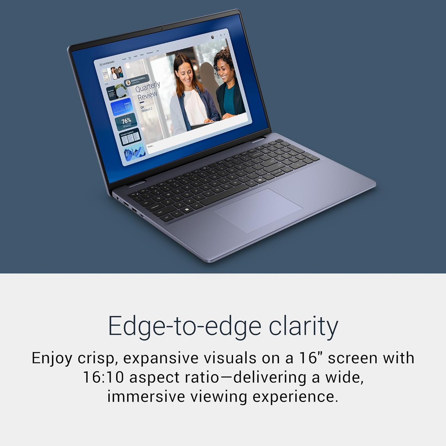 Dell 16 Laptop DC16256-16-inch FHD+ 300nits Display, AMD Ryzen 7 250, AMD Radeon Graphics, 16GB Memory, 1TB SSD, Backlit Keyboard, 1 Year Dell Care Plus Service and Accidental Damage-Windows 11 Home - Image 2