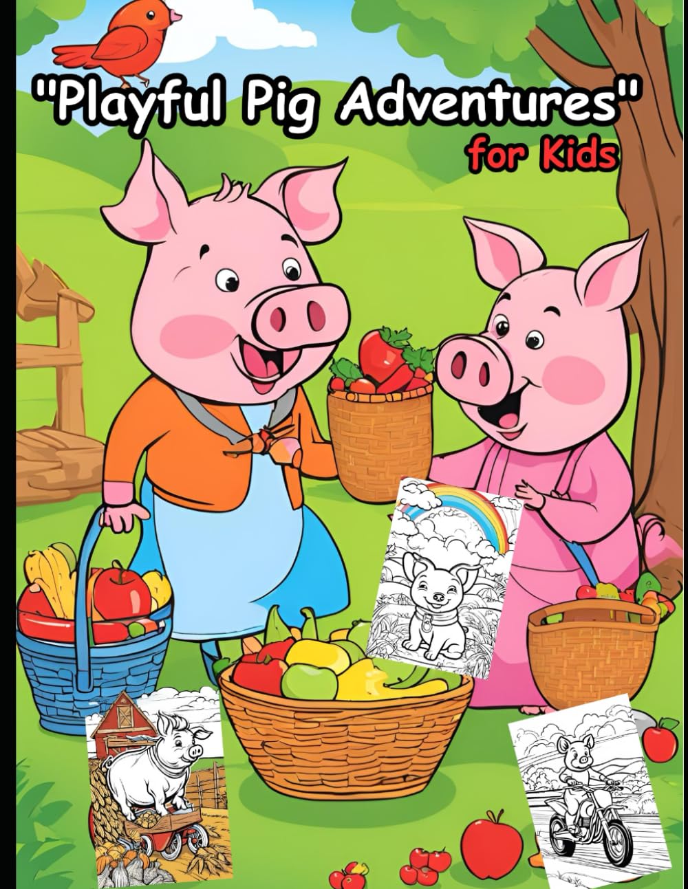 Playful Pig Adventures": "Farmyard Fun with Our Mischievous Piggy Friend!