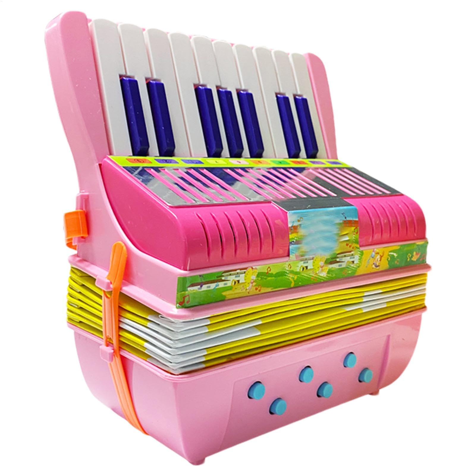 Acordeón para, juguete de instrumento musical acordeón | Acordeón juguete 6 bajo 17 teclas botón acordeón | Instrumento musical preescolar, juguete educativo lindo para niños y niñas