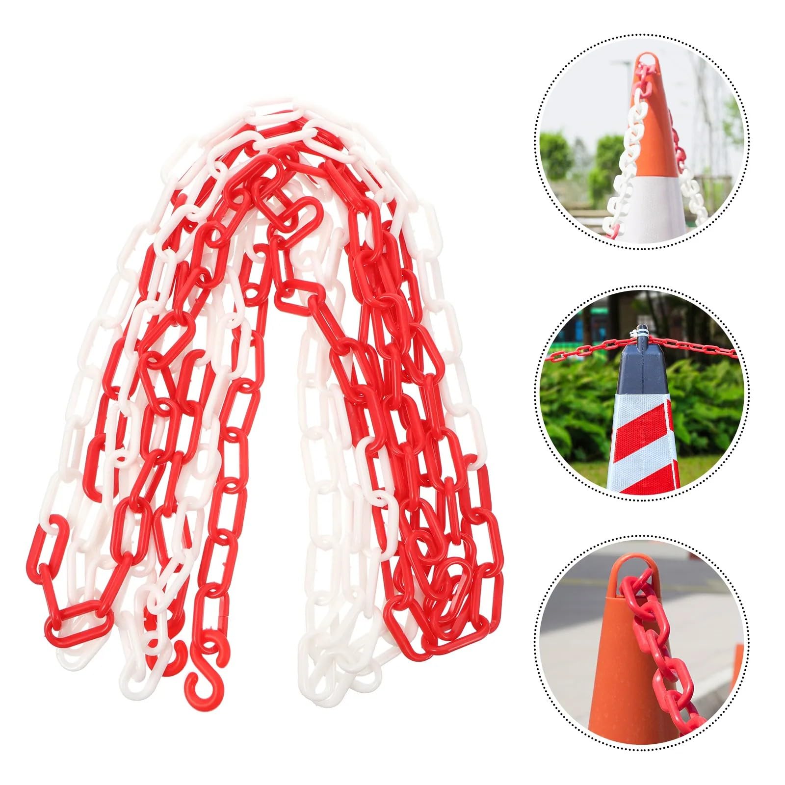 Pas barierowy, 25 m Plastikowy łańcuch ostrzegawczy blokada ostrzegawcza drogowa bariera kontrola ruchu tłum parkowanie używane drogi miejskie konserwacja autostrad izolacja