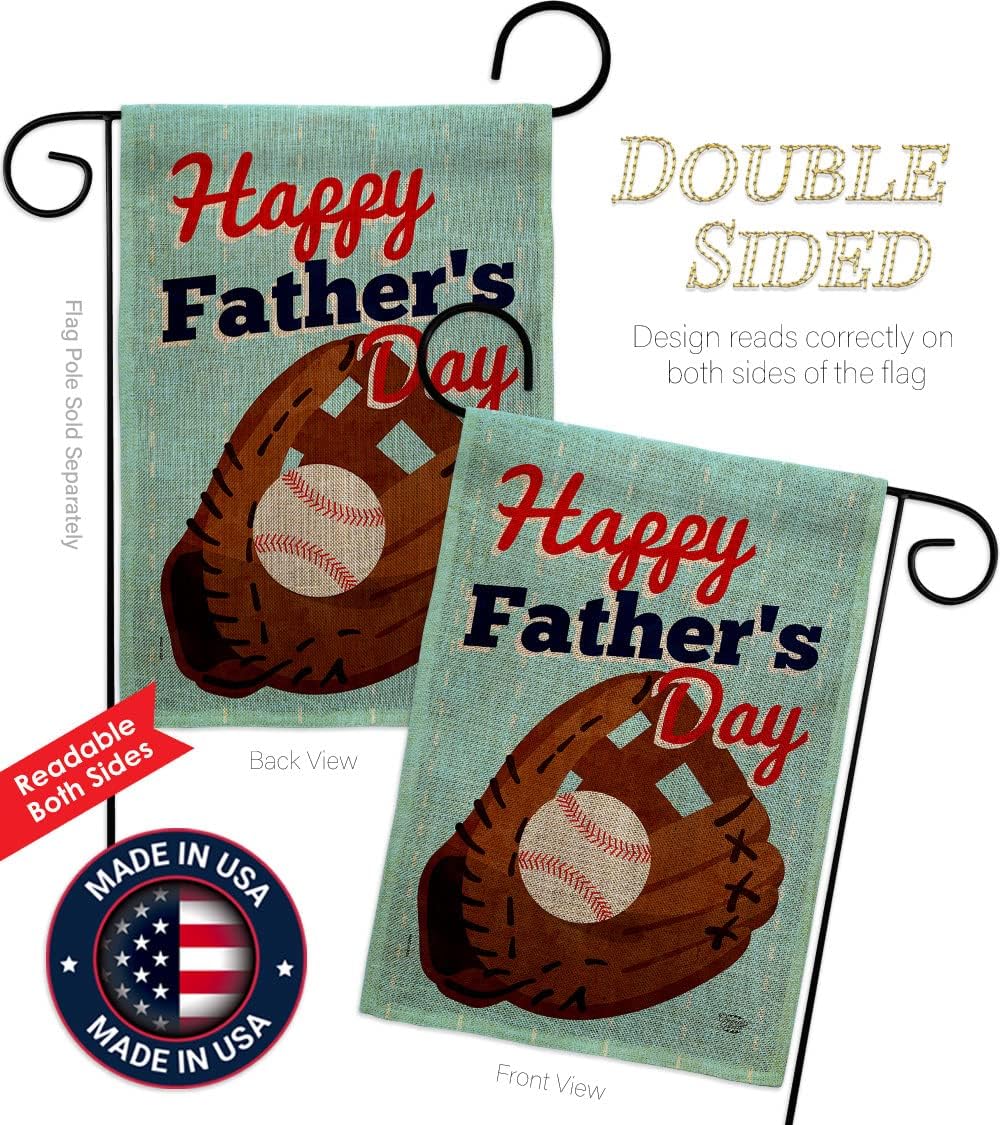 Father's Day Game Burlap Garden Flag - Family Dad Daddy Papa Grandpa Best Parent Sibling Relatives Grandparent - House Decoration Banner Small Yard Gift Double-Sided Made In USA 13 X 18.5