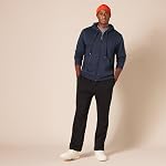 Amazon Essentials Men's Big & Tall Full-Zip Hooded Fleece Sweatshirt, Navy, 5X