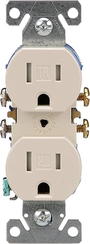 Eaton TR270LA Tamper Resistant Duplex Receptacle with 15-Amp, 125-Volt, NEMA 5-1